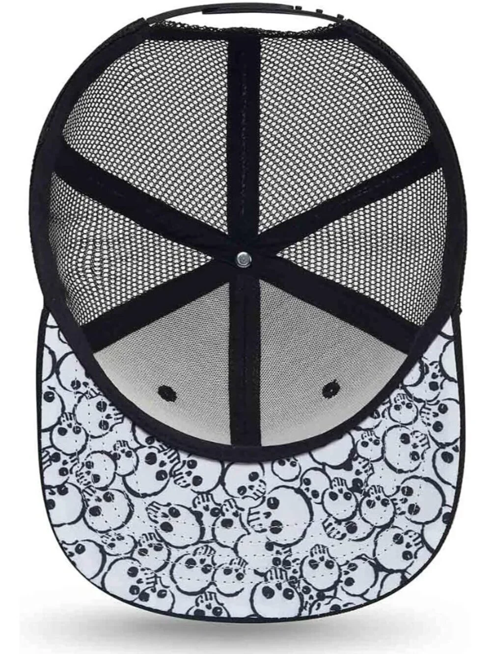 Unisex Skull Black Snapback Hat Hip Hop Style Colorful Adjustable Baseball Cap